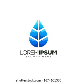 ilustración vectorial del diseño del logotipo del agua