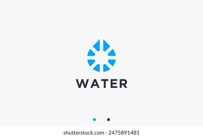 Ilustración de silueta de Vector de diseño de logotipo de agua