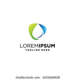 Water logo design, Water vector stock image