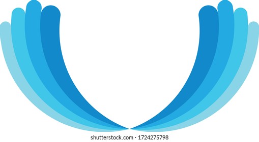 Vektor-Vektor für das Design des Wasserzeichens mit V