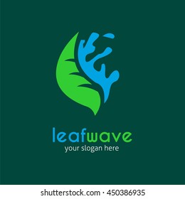 Water Logo design vector template. Natural Mineral Aqua icon. Vector Illustration