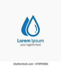 Water Logo design vector template. Natural Mineral Aqua icon. Water liquid Logotype concept icon.