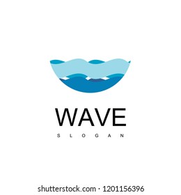 Water Logo Design Vector, Wave Icon