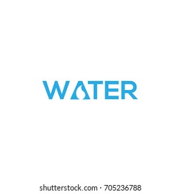 Water logo with droplet 