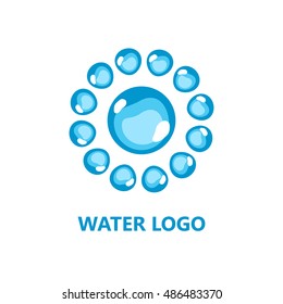 Water logo, Fresh aquatic logo concept