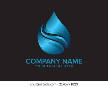 logotipo de agua con color degradado