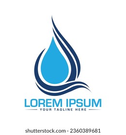 Logotipo de agua Diseño del logotipo creativo H2O 