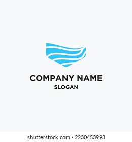 Water logo icon design template vector illustration