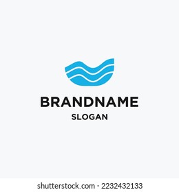 Water logo icon design template vector illustration