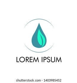water logo icon with elegant shape for environment company or beauty industry