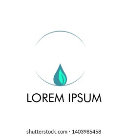 water logo icon with elegant shape for environment company or beauty industry