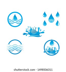 water  Logo icon vector illustration design