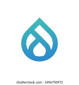 Water logo icon vector isolated