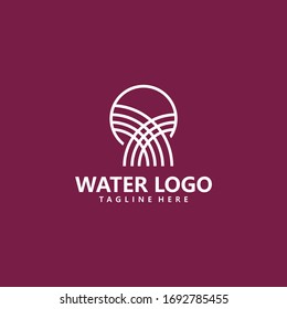 water logo icon vector isolated