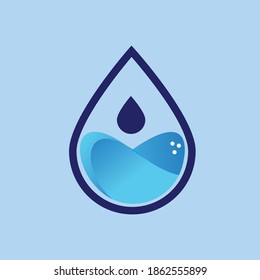 Water logo icon vector template.