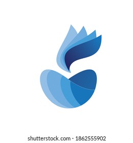Plantilla vectorial de icono de logotipo de agua.