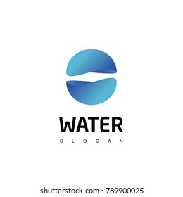 Water Logo, Water Icon Vector, Water Template Design