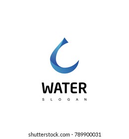 Water Logo, Water Icon Vector, Water Template Design