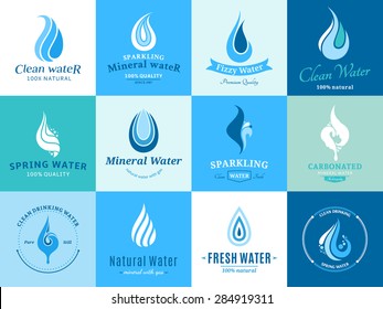 Water Logo, Icons and Design Elements