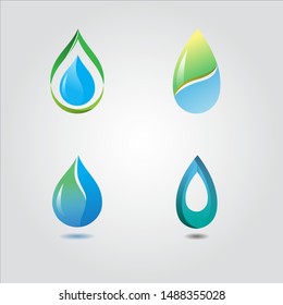 WATER LOGO, ICONS, SYMBOL TEMPLATE - VECTOR LOGO EPS 10