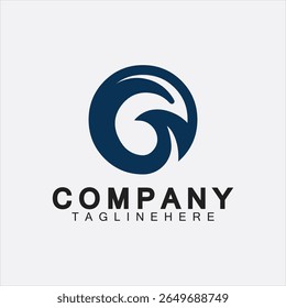 Water Logo Letter O Icon Design, Letter O Water Logo Design Template, Emblem, Design Concept, Creative Symbol