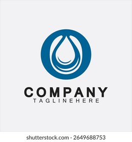 Water Logo Letter O Icon Design, Letter O Water Logo Design Template, Emblem, Design Concept, Creative Symbol