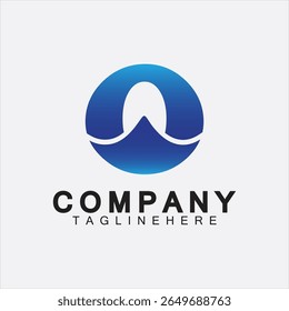 Water Logo Letter O Icon Design, Letter O Water Logo Design Template, Emblem, Design Concept, Creative Symbol