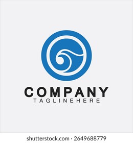 Water Logo Letter O Icon Design, Letter O Water Logo Design Template, Emblem, Design Concept, Creative Symbol