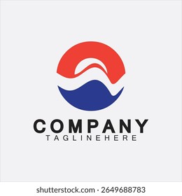 Water Logo Letter O Icon Design, Letter O Water Logo Design Template, Emblem, Design Concept, Creative Symbol
