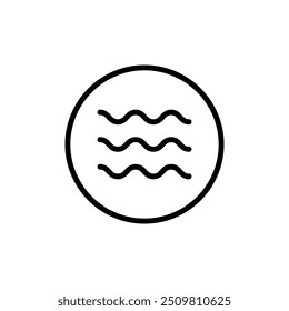 Logo del agua. Líquido, señal de lluvia simple, Ilustración vectorial. Signo de contorno del humidificador. Icono de la onda del agua para su diseño del Sitio web.