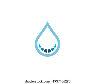 Logotipo de agua vectores azules 