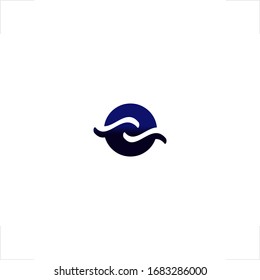 Wasserzeichen Ozeanwellendesign in Kreis