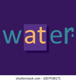 water logo, water pump