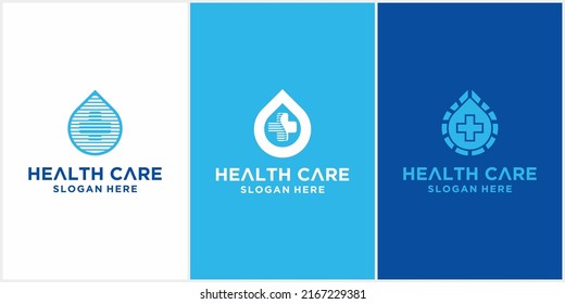 Water Logo Set Health Care Medicine Stock Vector (Royalty Free ...