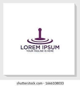 water logo template design vector, nature elements logo