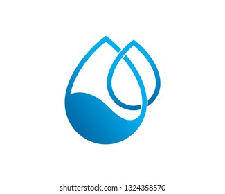 Water Logo Template, Icon, Symbol - Vector