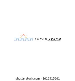 Water Logo Vector. Water Association. Sunset logo.