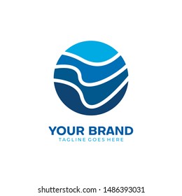 Water logo vector Creative blue water splash with drops. Scuba Dive Water drop symbol logo design template icon. May be used in ecological, medical, chemical, food and oil design.