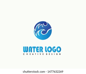 Water logo vector. Creative template design