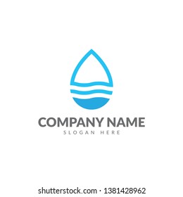 Water logo vector design template