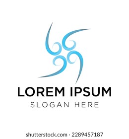 ilustración vectorial del logotipo del agua aislada en fondo blanco