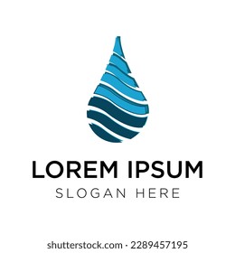 ilustración vectorial del logotipo del agua aislada en fondo blanco