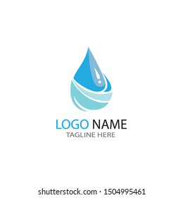 WATER LOGO VECTOR ILUSTRATION TEMPLATE