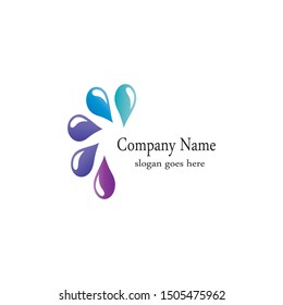 WATER LOGO VECTOR ILUSTRATION TEMPLATE