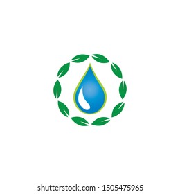 WATER LOGO VECTOR ILUSTRATION TEMPLATE