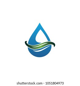 Water logo, vector logo template