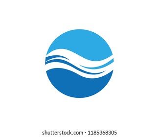 Water logos Template vector icons