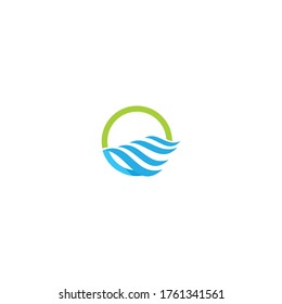 Water logo,Water wave design Logo Template - vector.