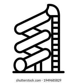 Water loop icon. Outline Water loop vector icon for web design isolated on white background