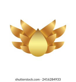 water  luxury icon logo design 